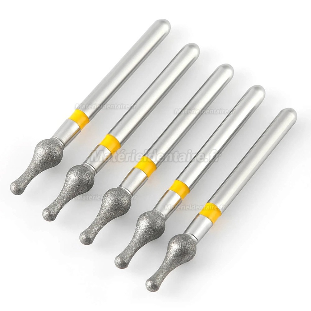 5/boîte fraises diamantées dentaires (grain fin/très fin/moyen)